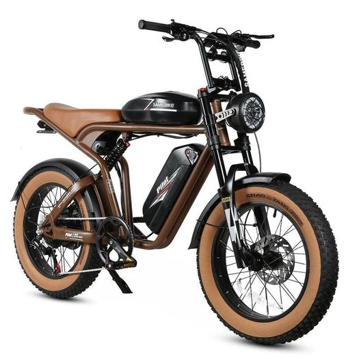 Samebike M20-II Electric Bike - Brown