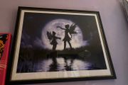 Fairy Sisters Art Print by Julie Fain, framed picture