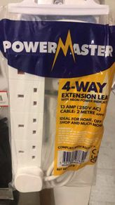 4 Way Extension Lead 13A 2 Meter Cable