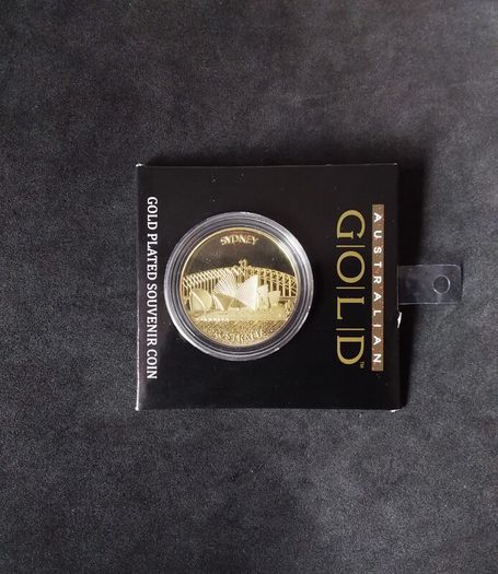 24K Gold Plated Australian Souvenir Coin/Medallion - Sydney Opera House