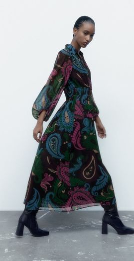 Zara printed dress