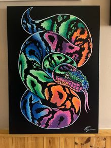 Colourful snake painting