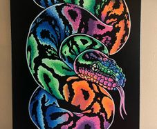 Colourful snake painting