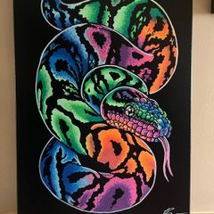 Colourful snake painting