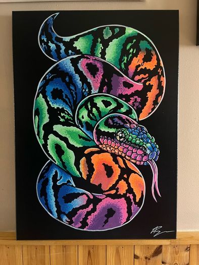 Colourful snake painting