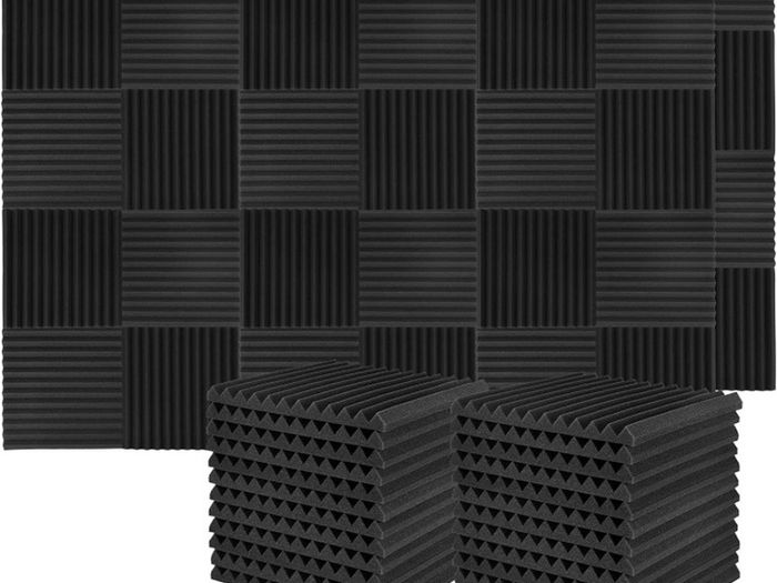 50-Pack Acoustic Foam Panels Tiles Wedge, Soundproofing Foam Noise Cancelling Foam for Studios, Recording Studios, Offices, Home Studios 1" x 12" x 12", 50-Pack (FREE POSTAGE)