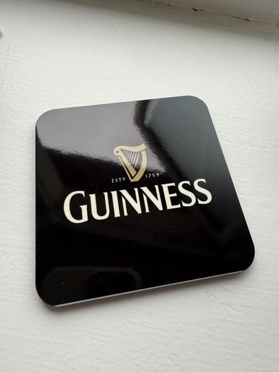 Guinness Coaster - Square - Black