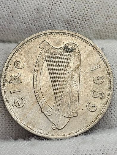 Ireland 1959 6d  Choice Uncirculated Mint Error Double Struck Date