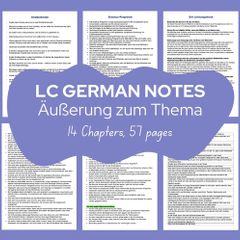 Leaving Cert German Aeusserung zum Thema Notes 1