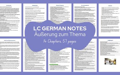Leaving Cert German Aeusserung zum Thema Notes 1