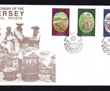 1980 Jersey Agriculture The 100th Anniversary of The Jersey Royal Potato Commemorative Stamp First Day Cover (FDC)