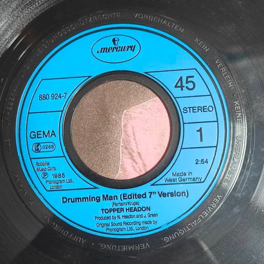 Topper Headon, Drumming Man,  German  PS 7"s The Clash