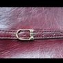 RARE Vintage "Three Bags of Finland" Burgundy Genuine Leather Crossbody / Shoulder Bag Image 4