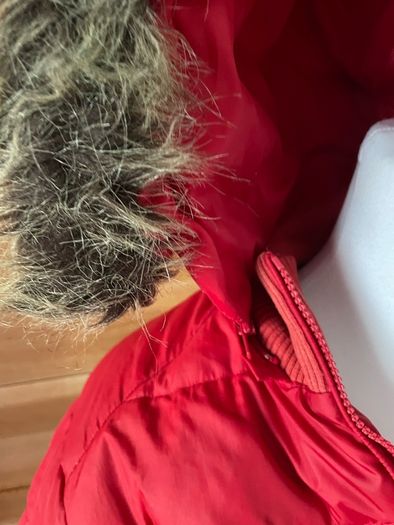 Puffer bomber jacket Polo Jeans Ralph Lauren Down Feather Warm Winter puffer Jacket with Removable Hood red size S
