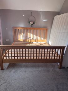 Oak superking bed frame