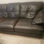 3 Seater brown Leather Sofa Image 4