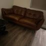 Zinc DFS Leather Sofa Perfect Condition Image 3