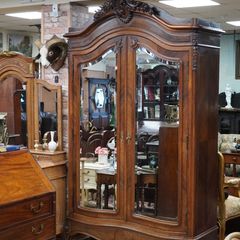 Antique French Rosewood Armoire / Linen Press