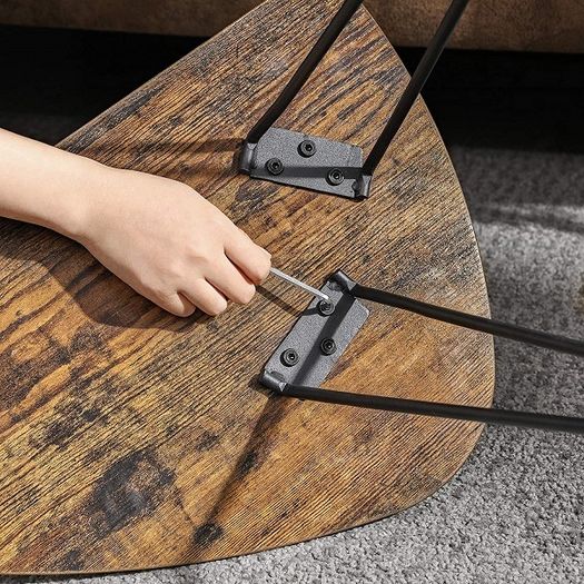 New Set of 2 Rustic Brown Coffee Tables - FREE P&P