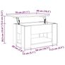 Coffee Table Black 79x49x41 cm Engineered Wood Image 3