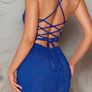 Blue Debs / Prom Dress Size 12 Sparkly Backless Gown Image 4