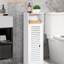 Waterproof Bathroom Cabinets, Storage Accessories Floor Standing Cabinet for Bathroom,Furniture for Bedroom Kitchen Hallway,Storage Cupboard Unit with Daily use Layer 80x20x24cm Image 9