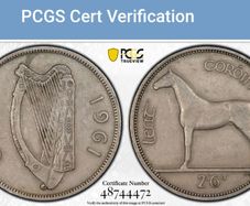 Ireland 1961 Mint Error Mule Half Crown PCGS XF40