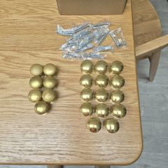 Set of 21 Polished Brass Cabinet Knobs - with screws