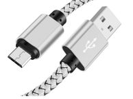 main image for ad New 3m Premium Long Nylon Micro USB Fast Quick Charge 3.0 2A Cable Lead #901