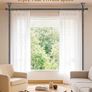 Adjustable 122-305cm (H) 71-178cm(W) Wall Divider for Room Separation, Temporary Privacy Tension Curtain Rods, Freestanding Space Room Separator, Black Image 4