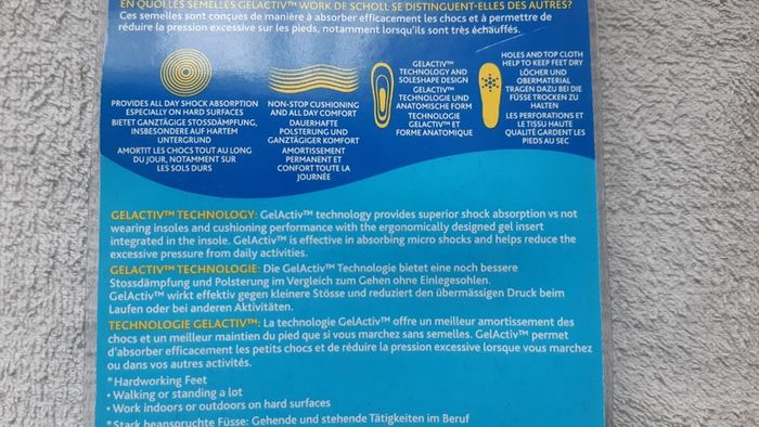 Scholl Gel Active Shoe Work Insoles