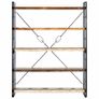 5-Tier Bookcase 140x30x180 cm Solid Reclaimed Wood Image 2