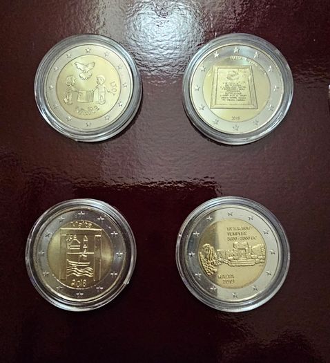 Malta 2 Euro Commemorative Coin Set 6 Coins UNC