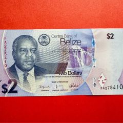 Belize  2. Dollars  2025. Pick  73a. Uncirculated
