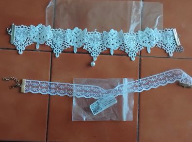 2 new lace necklaces