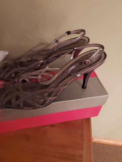 Pewter sandals