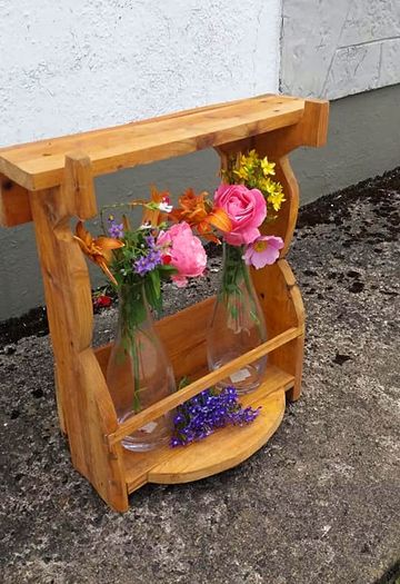 Rustic floating / stand flower vases / display
