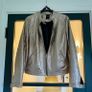 Metallic/gold biker style faux leather jacket Size XL UK 12-14 Image 3