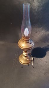 Converted Brass Oil Lamp