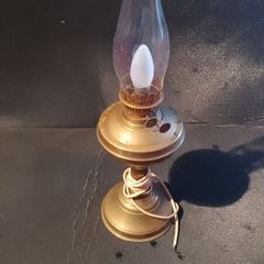 Converted Brass Oil Lamp