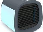 evaCHILL Personal Portable Air Cooler and Humidifier, Desktop Cooling Fan, for Home and Office, with USB Connectivity and Built-in LED Light, Urban Grey