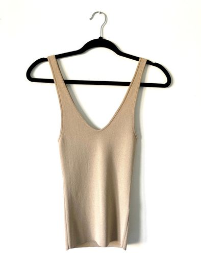 H&M Trend Beige Knitted Vest Top XS