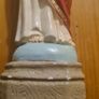 Vintage Statue Of The Sacred Heart. 23cm (9inches) X 7 Cm Wide (3 Inches). In Good Condition. See Photos For Same. Image 7