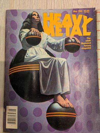 Lot of 4 Heavy Metal Magazines Comics 1982/84