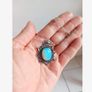 Silver Boho Style Earrings with Blue Stones - nice gift Image 4