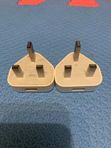 Pair of Genuine Apple 5W USB Power Adapters (UK 3-Pin Plug)
