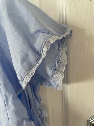 Women's blue top blouse