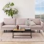Martin Rectangular Coffee Table, 50 x 100 x 40 cm, Brown Oak-Effect Top/Black Metal Frame Image 3