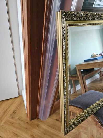 Mirror, antique gold