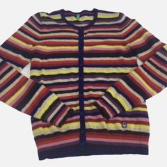 Bennetton Girls Multi stripe wool blend cardigan age 11/12 years